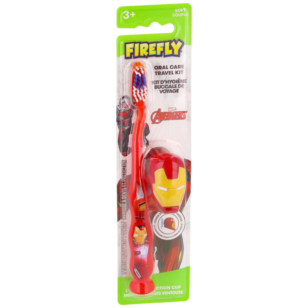 Firefly® Kids Iron Man Soft Toothbrush with Cap, 1 Count